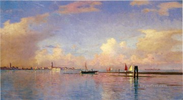 William Stanley Haseltine Painting - Atardecer en el Gran Canal Venecia paisaje Luminismo William Stanley Haseltine